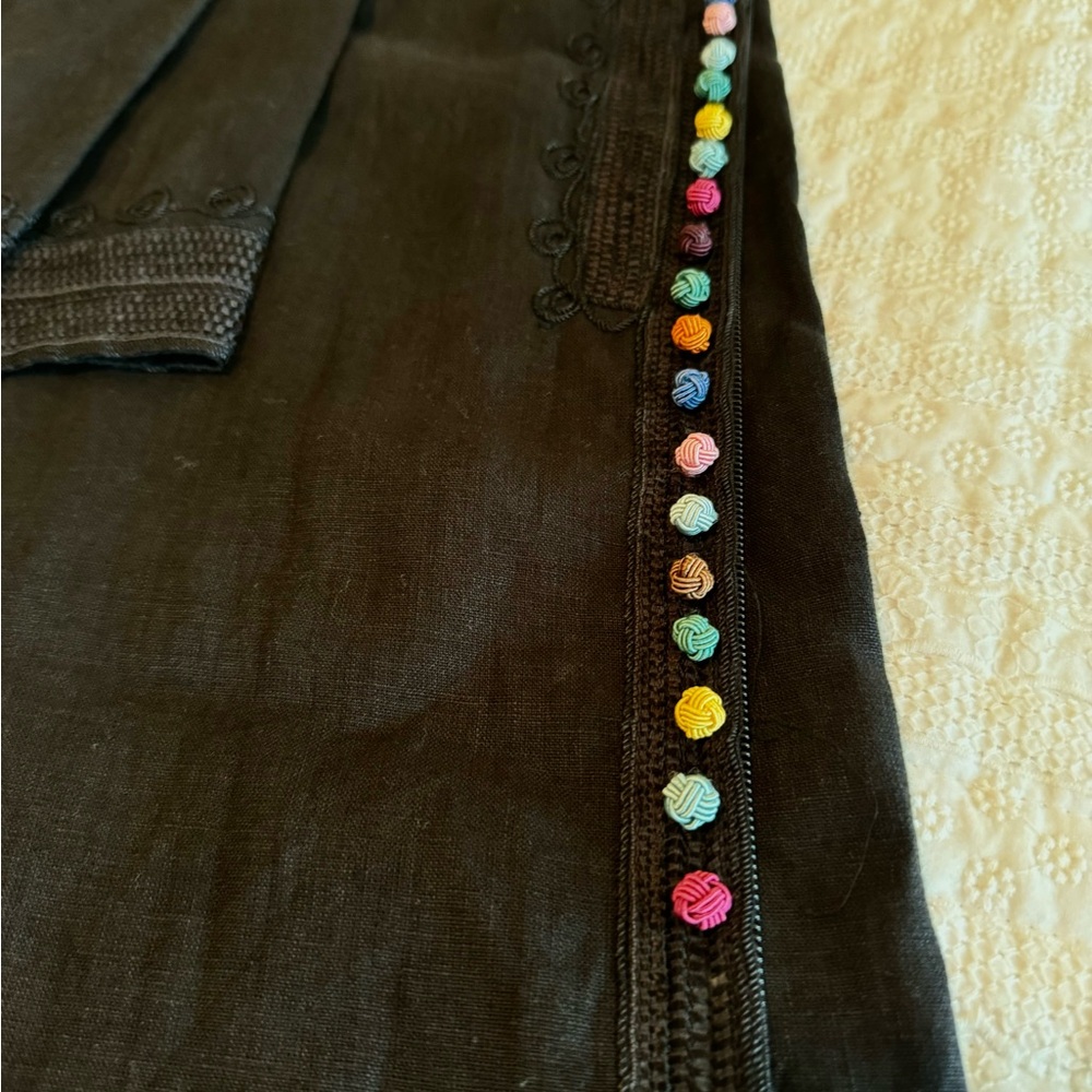 Soft Surroundings embroidered linen tunic